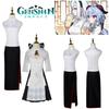 Original Genshin Impact Amber Tea Collaboration Cosplay Costume Vintage Cheongsam Outfit For Anime Exhibition