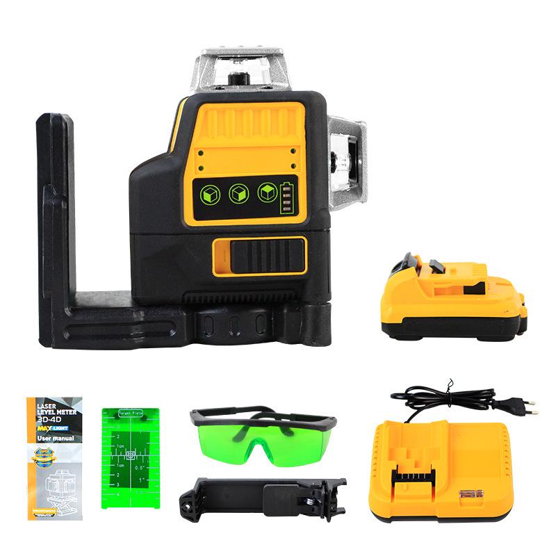12-Line 3D Automatic Laser Level with Infrared Wall Mount Feature