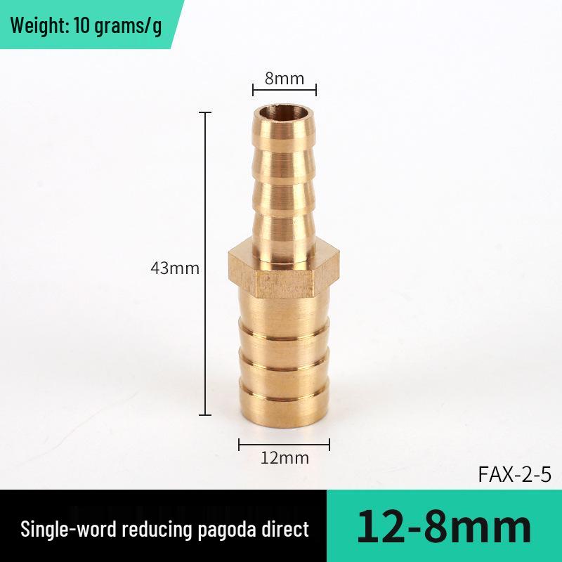 Brass L-Shaped Reducing Pagoda Plug, 4mm-19mm Conversion Hose Fitting