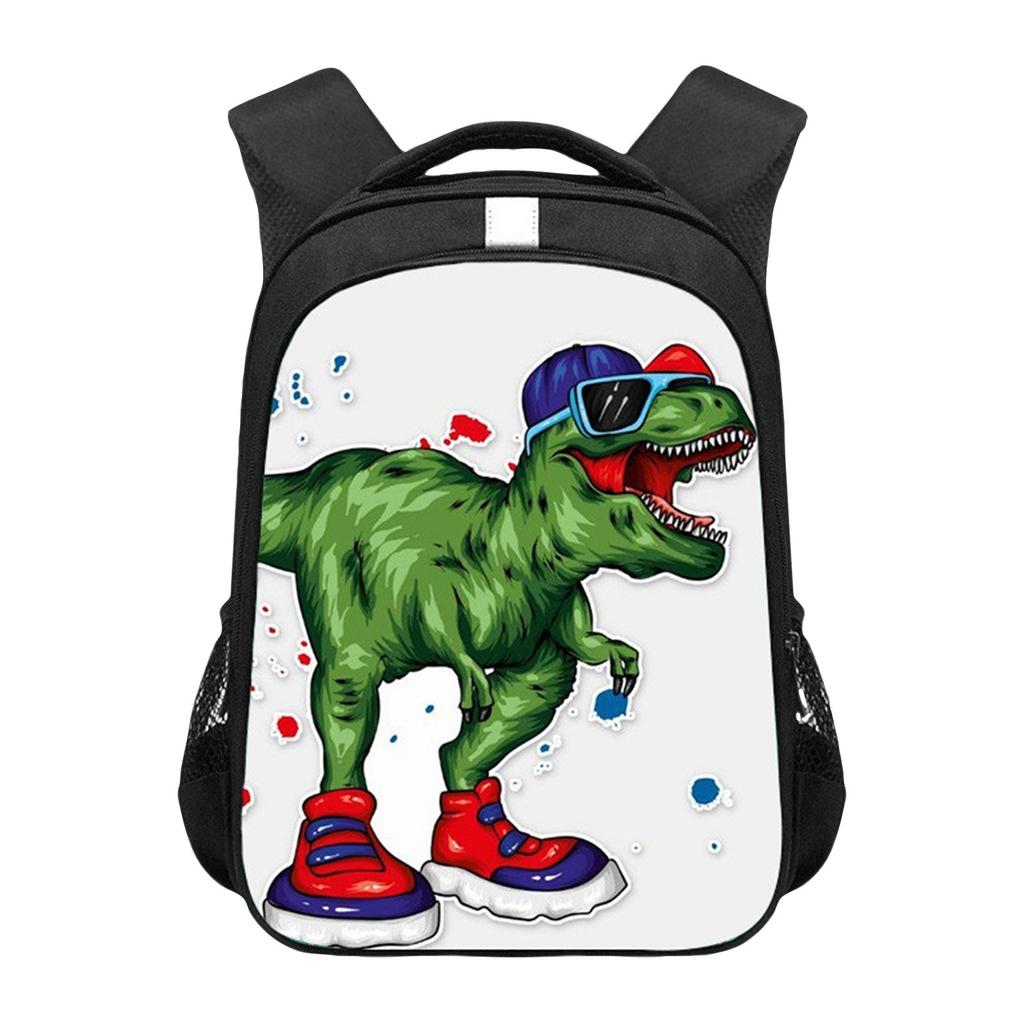 Anime Peripheral Printed Backpack, Personalized Backpack Storage Bag,1pc,Tyrannosaurus Children's Kindergarten Backpack,10*14in