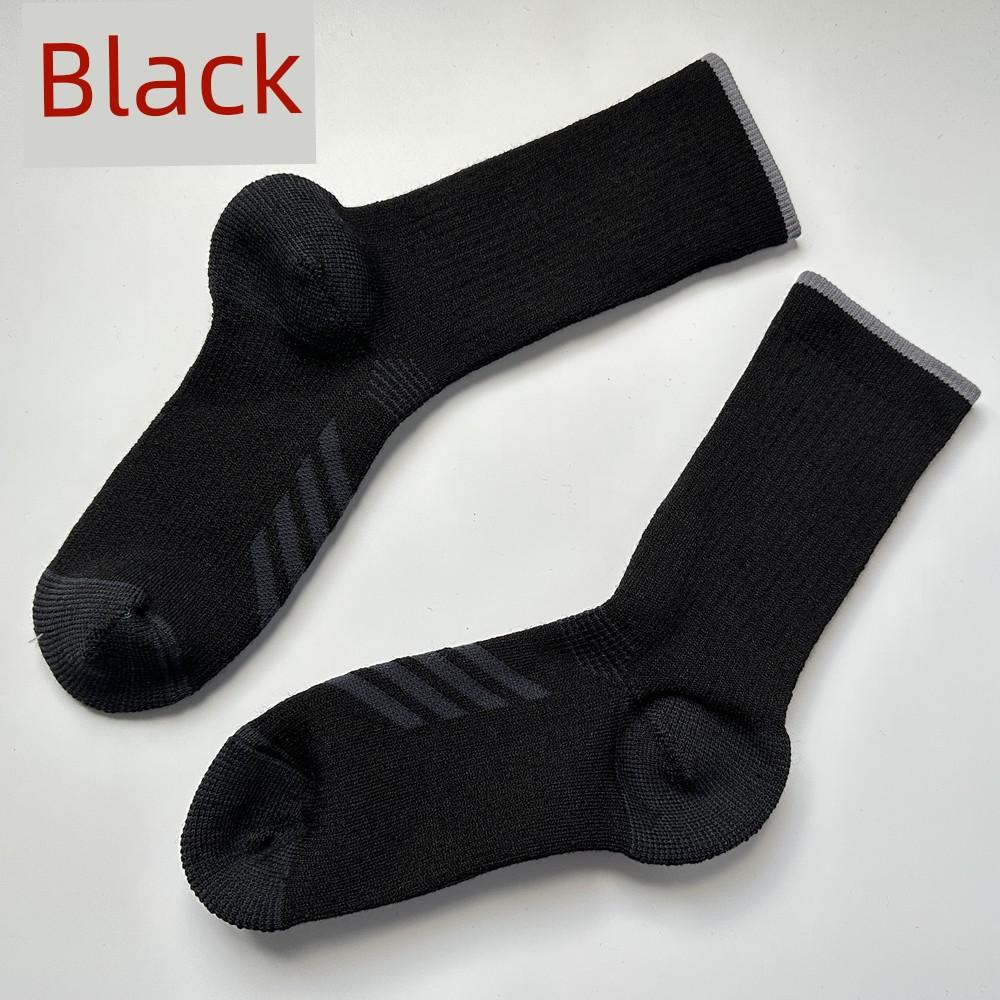 Men's and Women's Hiking Socks Mernu Wool Outdoor Warm-Keeping Socks Long Tube Terry Thickened Hiking Climbing Socks Wicking