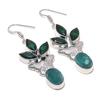 Skota Emerald, Diopside Gemstone 925 Sterling Silver Earring 2.36"