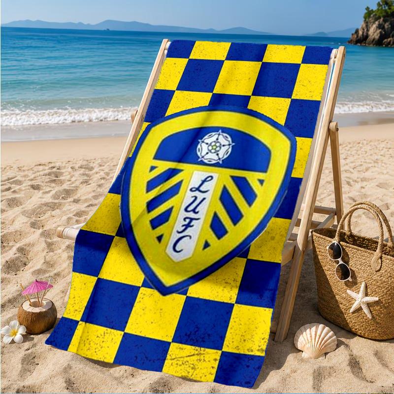 Asciugamano da Spiaggia in Microfibra con Stampa dello Stemma di Leeds, Morbido e Assorbente, Asciugatura Rapida, Ideale per Viaggi Estivi, Essenziale per la Spiaggia, Piscina