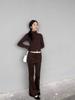 Slim Fit Elastic Knitted Slit Skirt Pants - Women's Short Micro-Flared Style