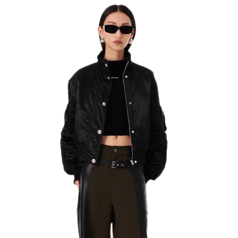 

JinYujie Women s Short Loose Lightweight Stand-Collar Down Jacket S (under 130 jin)
