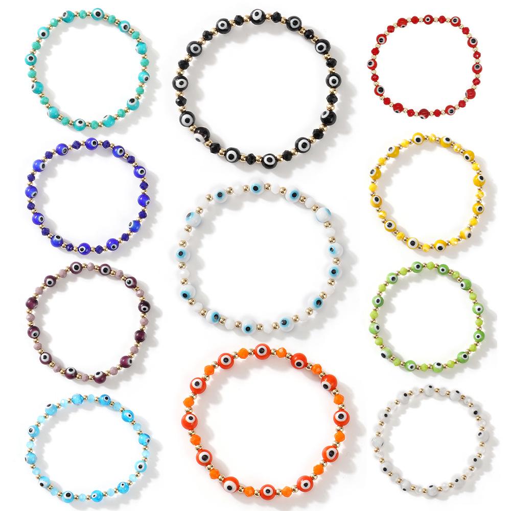 Colorful Evil Eye Beaded Bracelet: Stylish Design for Everyday Wear