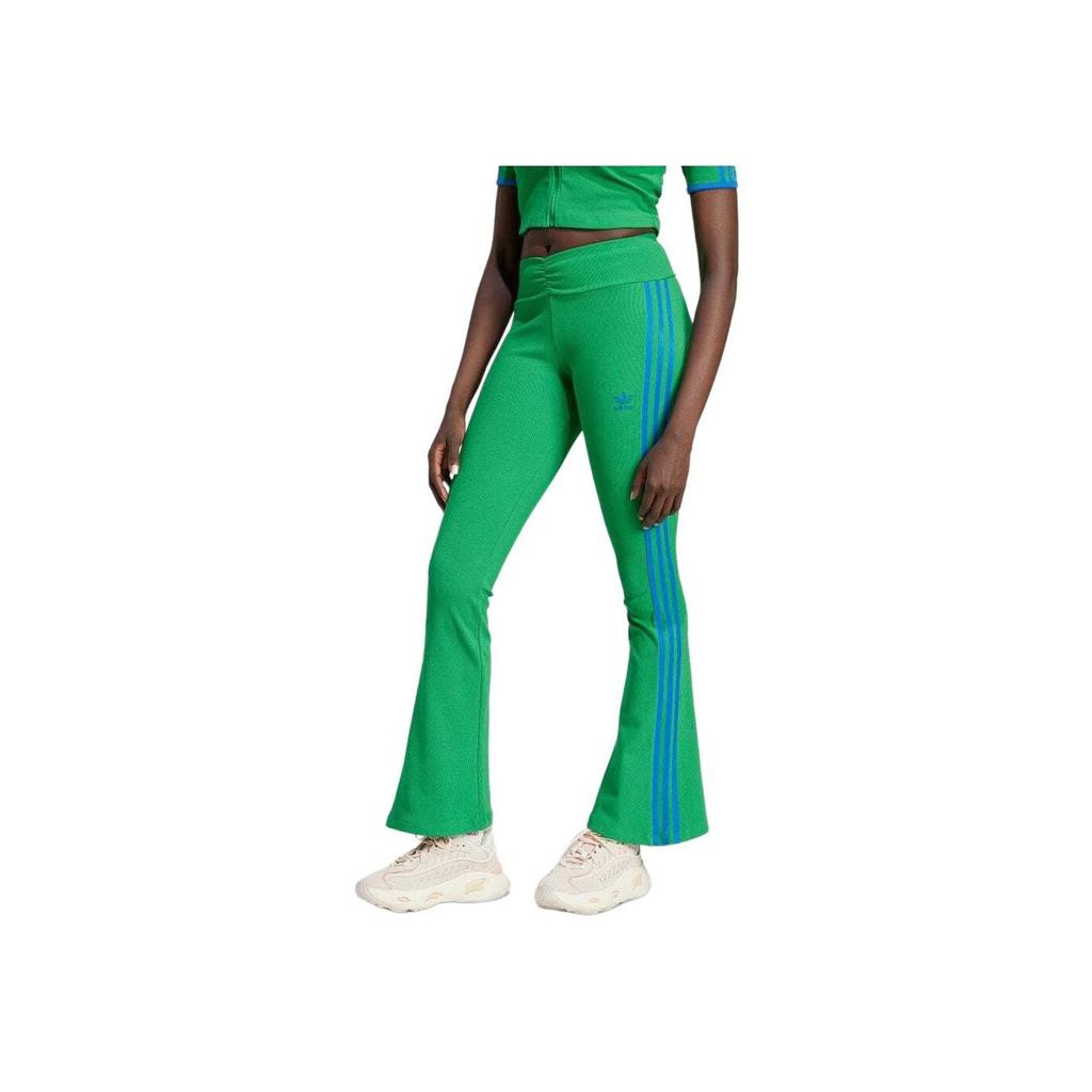 Adidas Originals Slim Fit Flared Casual Pants Women Bottoms Green JG8046