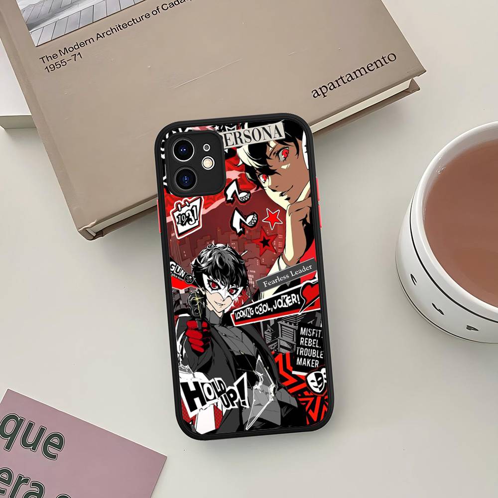 Persona 5 Matte Protective Case for iPhone 16 15 14 13 12 11 Pro Max X XS MAX Protection Case
