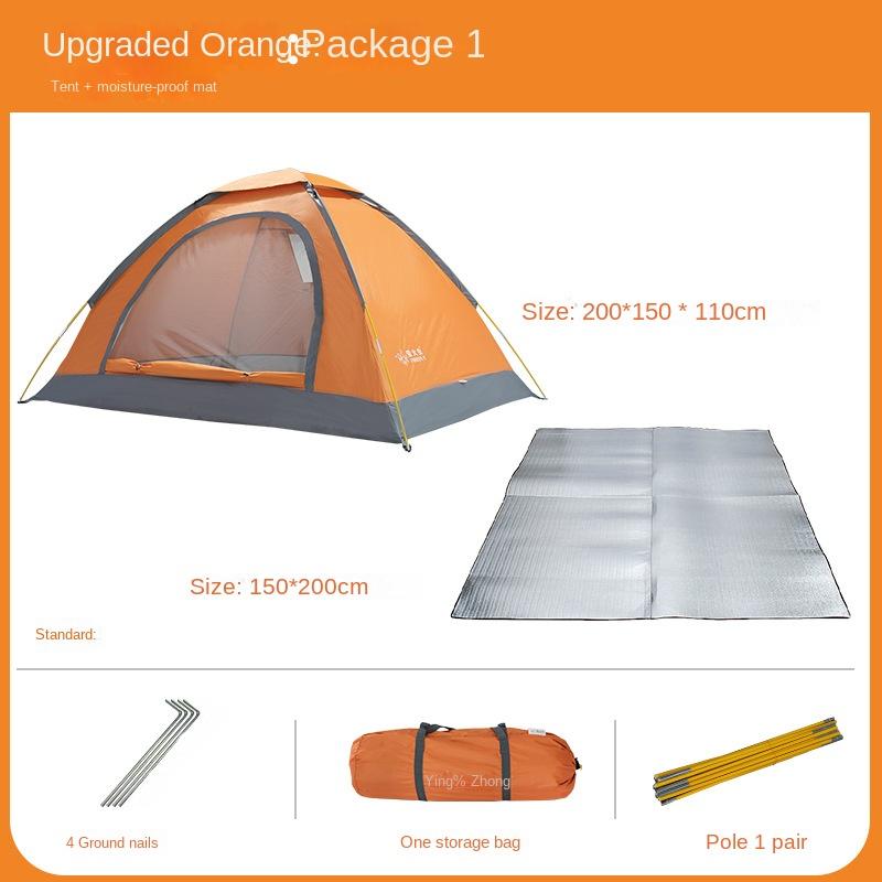 Utendørstelt 2-3-4 personer enkelt dobbelt tykt regntett håndtilpasset utendørs camping Ultra-lett myggsikker
