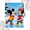Disney Diamond Art Painting Kit 5D Diamond Mickey Minnie Ice Skating Art Diamond Home Wall Decor