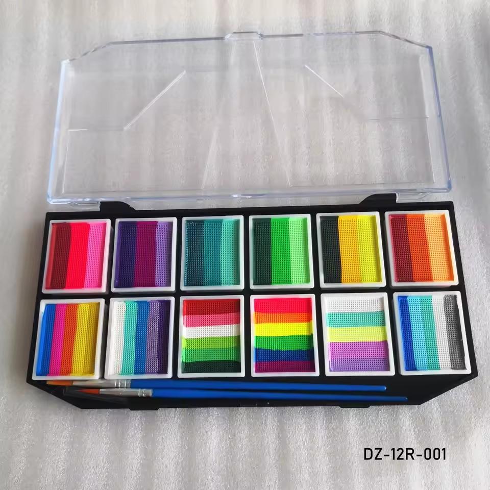 Facial Water-Soluble Body Painting Face Makeup Palette for Kids Adults Stage Halloween Cosplay Party Art Supplies Makeup Kit