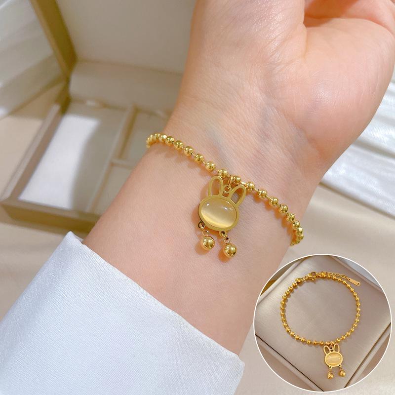 Furnace Real Gold Zircon Hip-Hop Bracelet Gold Fashion Temperament Korean Version Simple Luxury Niche
