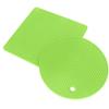 5 PCS 2 Round 3 Square Silicone Honeycomb Mat Multipurpose Hot Pads for Hot Dishes Tables Green