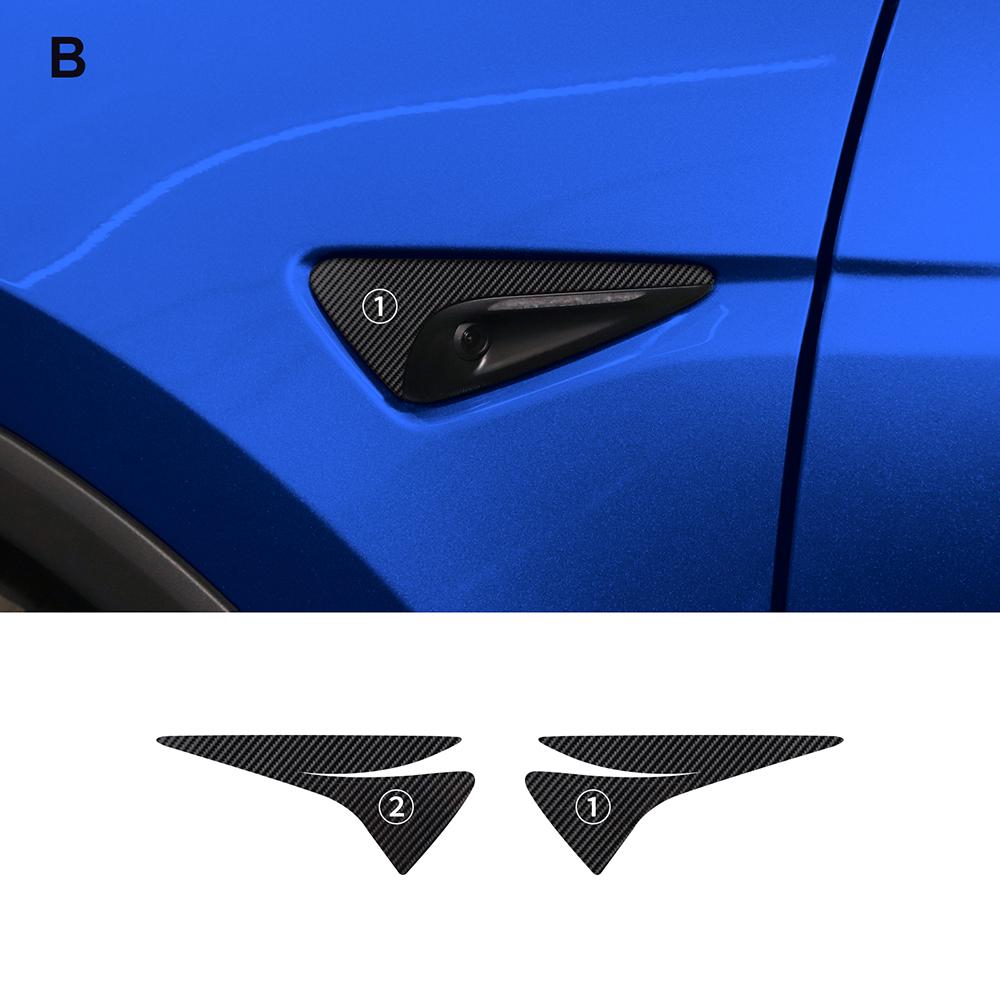 Carbon Fiber Pattern Car B Pillars Film For Tesla Model Y Juniper Modely 2025 2026 Paint Protection Anti-scratch Accessories