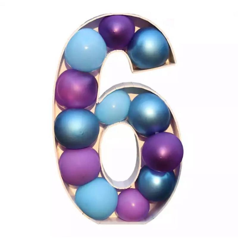 User Friendly Latex 3D Number Balloon Display Stand For Festival Event Baby Showers Photo Backdrops