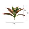 5 Fork 29cm Fake Plants Leaves Tropical Artificial Tree Leaf Small Vegetation Decorative Plant Wall for Home Bonsai Decoration