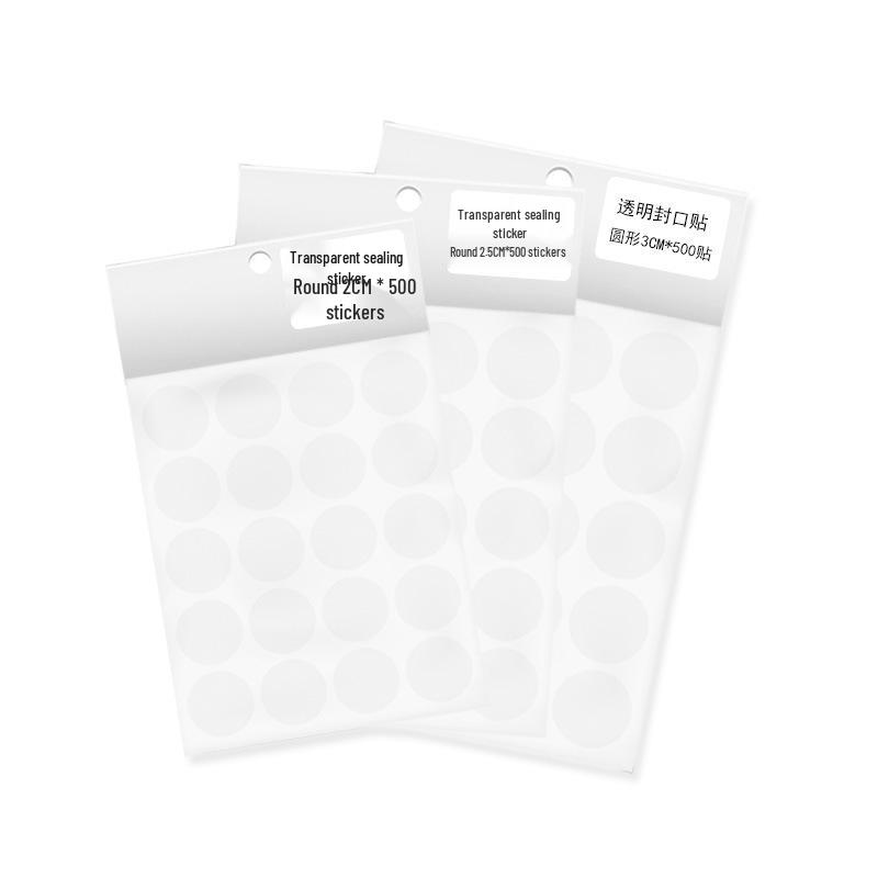 Clear Round Sticker Seals for Gift Boxes and Envelopes - 20, 25, 30mm