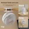 USB Clip on Fan, Portable Small Fan with Cord Powered, 4 Speeds Strong Airflow with Sturdy Clamp, Quiet Personal Desk Fan