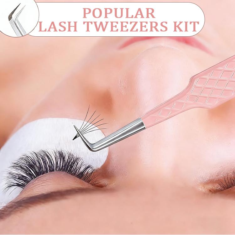 Stainless Steel Tweezers Private Label OEM Customized Disinfectable Durable Eyelash & Eyebrow Tweezers