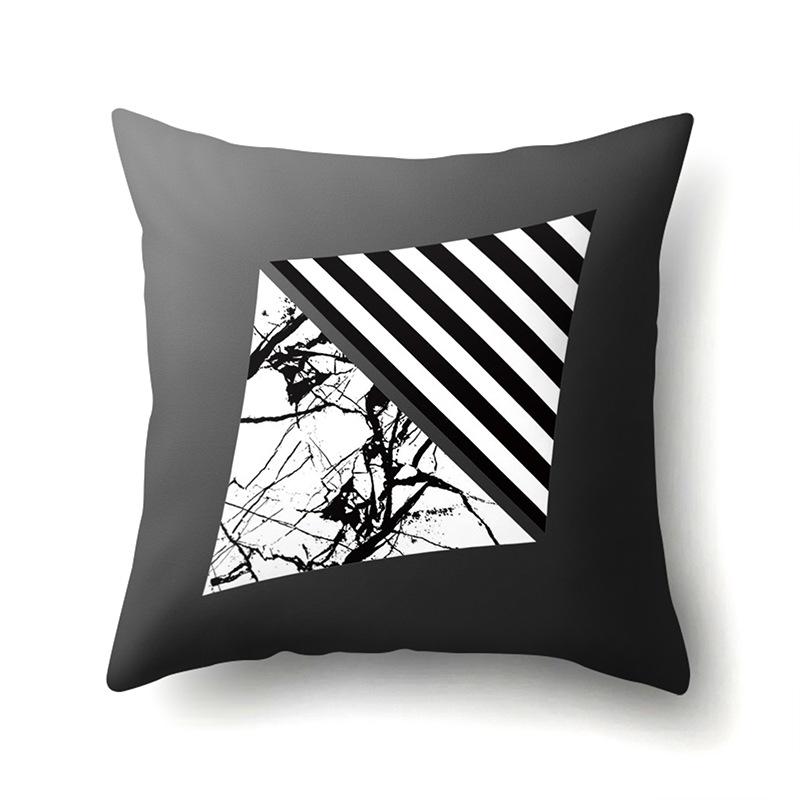 Polyester Pillow Case Automobile Decoration Home Printed Pillow Case Waist Cushion Cover Car Cushion Head Cushion Cover