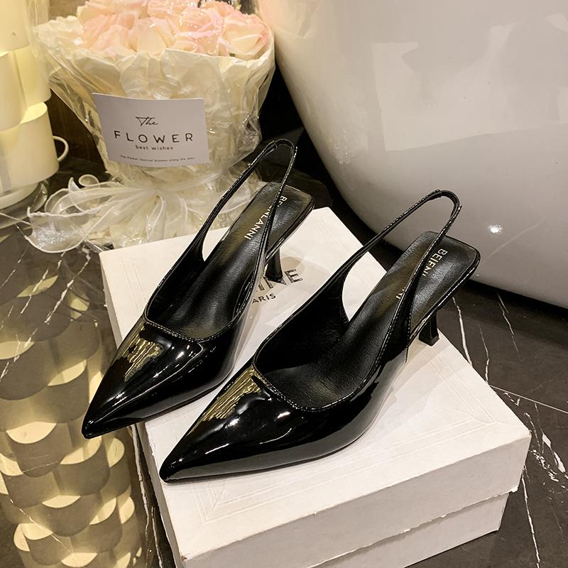 Summer Cover Toe Slip On Women Sandals Fashion Shallow Ladies Casual Wedges Low Heel Singbacks Sandalias