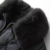 Womens Short Puffer Coat With Detachable Faux Fur Collar Slim Fit Warm Cotton-Polyester Blend Jacket Winter