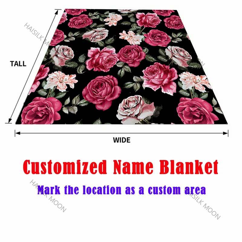 Retro Rose Print Blanket Warm Soft Fluffy Kids and Adults Sofa Bed Throw Blanket for Home Travel Camping Large Size Machine Wash