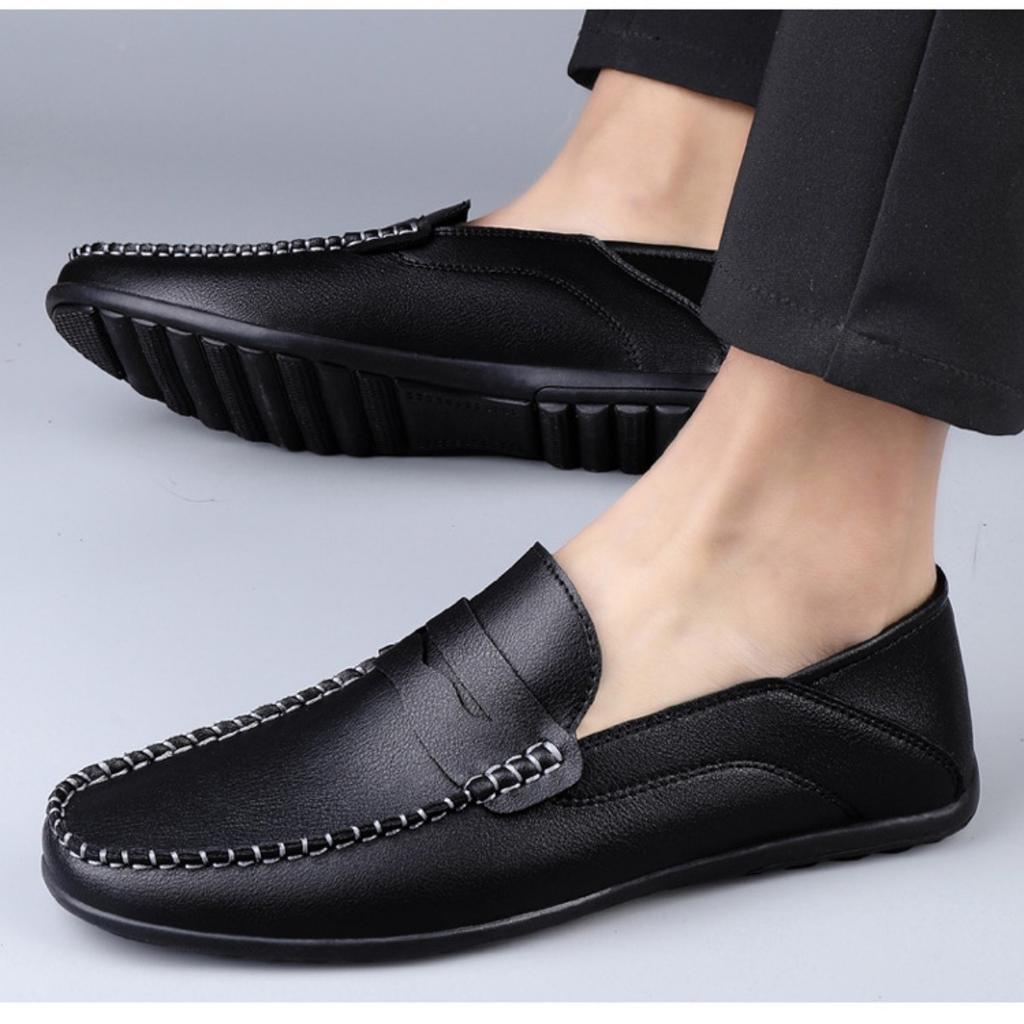 Sommer Herrenschuhe Business Casual Schuhe, Atmungsaktive Lederschuhe Leichte Herren Sojabohnenschuhe, Übergröße Schuhe Mode Weiße Schuhe