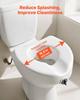 Raised Toilet Seat, 158.8 kg Capacity, 127 mm Lift Height, Commode Elevated Toilet Seat Riser with Enlarged Opening for Seniors, Elderly, Handicap,