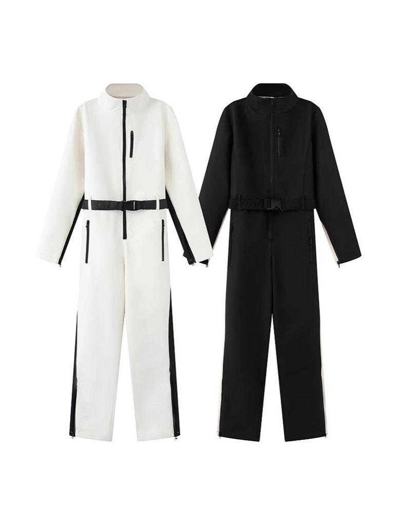 2025 Spring Collection: Women's European & American Style Waterproof Ski Jumpsuit - Warm and Fashionable