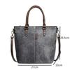 Johnature Retro Women Bucket Bag Leisure Genuine Leather Handbag Large Capacity Solid Color Shoulder Messenger Bags