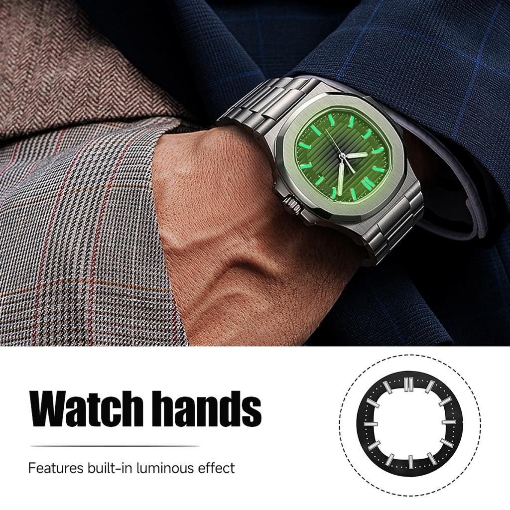 30.5mm Dial For Nautilus NH35/NH36 Hollow Green luminous Indexes Fit Automatic Movement Modified Skeleton Watch Accessorie Parts