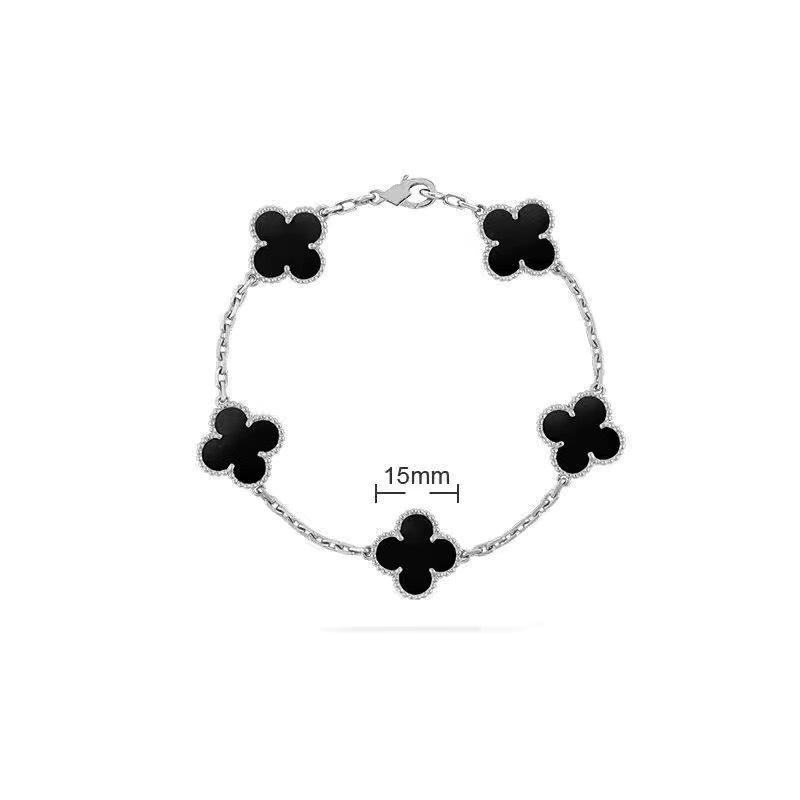 New Arrival Four-leaf Clover Bracelet Natural Mother-of-pearl Agate Accessible Luxury Women's Bracelet