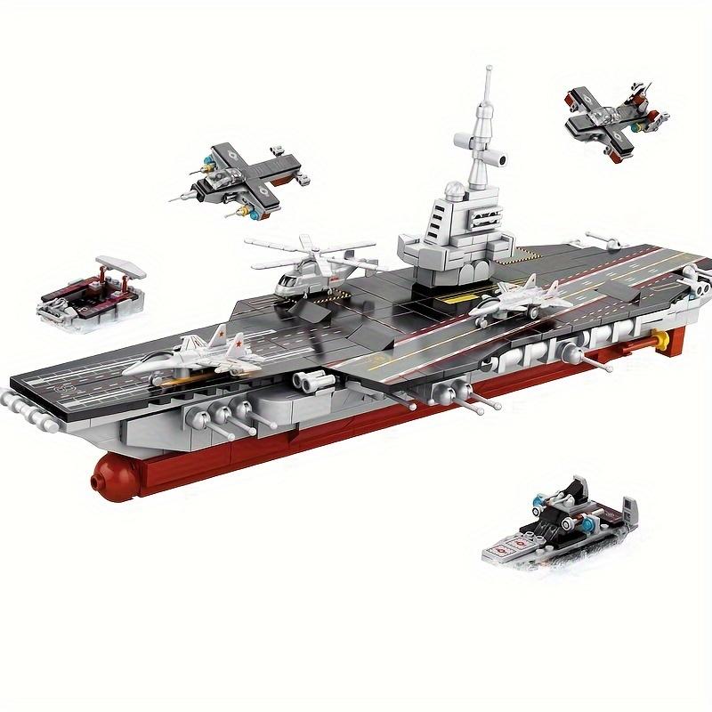 

546pcs Military Series 8 In 1 Aircraft Carrier Educational Puzzle Small Building Blocks DIY Assembling Toys