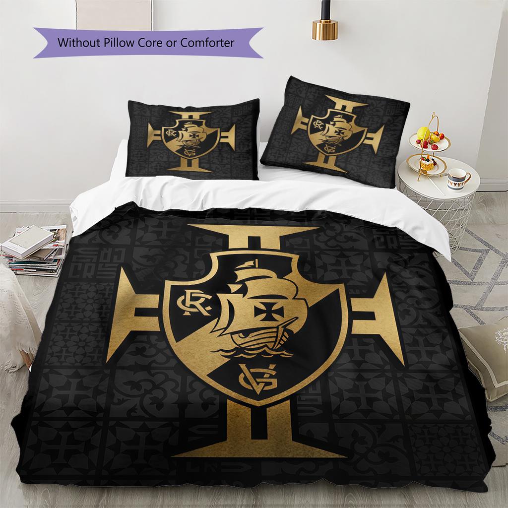 CR Vasco da Gama Pattern Bedding Home Decoration Birthday Gift (1 * duvet cover + 2 * pillowcase, without core)