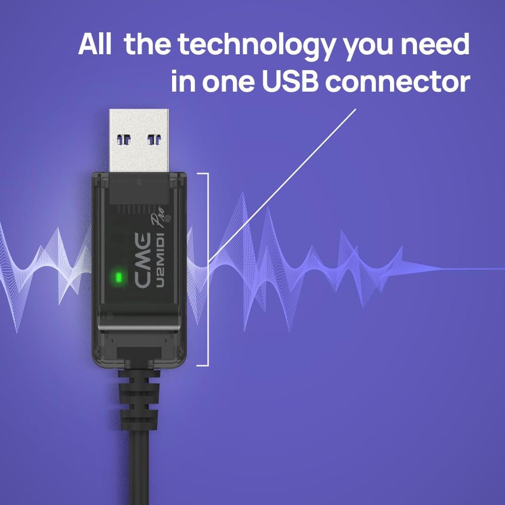 MIDI Cable CME USB with Filter and Mapper 6.5FT 2M Model U2MIDI Pro