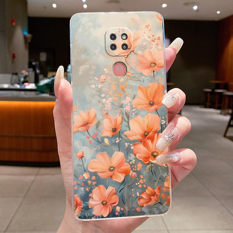 

Phone Case For Motorola Moto G9 Play Capa Fundas Butterfly Bow Protective Casing Transparent Soft Silicone TPU Cover Coque Motorola Moto G9 Play