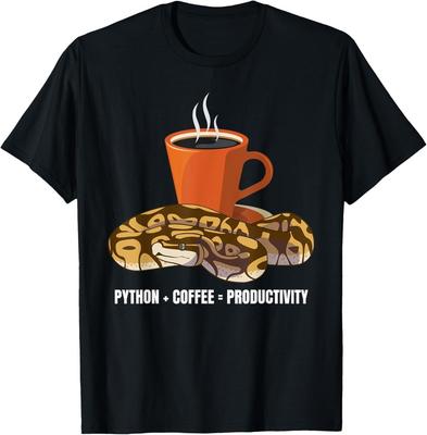Python   Kaffee = Produktivität Herpetologie Schlange T-Shirt Geschenk Unisex T-Shirt