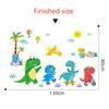 Dinosaurierpark Wandaufkleber für Kinder, Cartoon Tier Wandtattoos, Kinderzimmer Schlafzimmer Heimdekor Abnehmbare Wandkunst