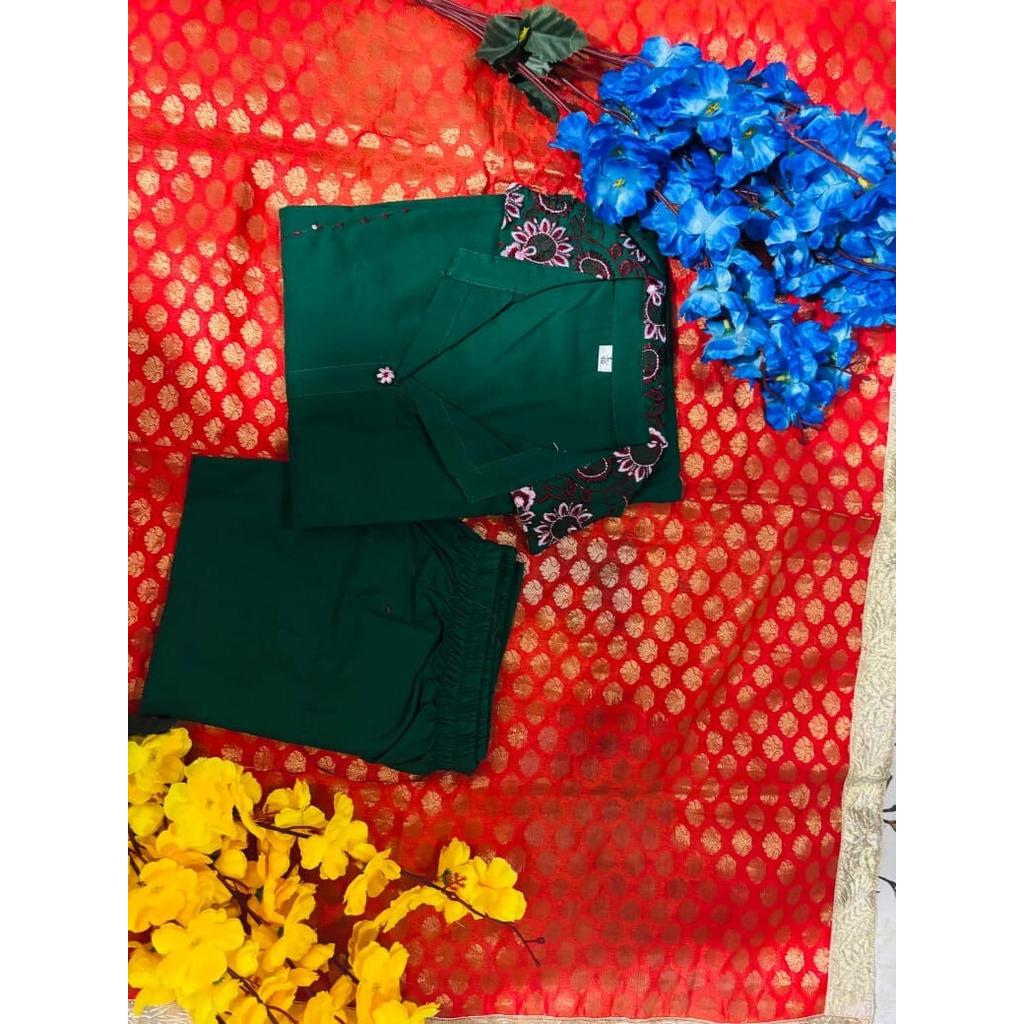 Γυναικείο Σχεδιαστικό Φόρεμα A-Line Kurti Ινδικό Ρούχο Πάρτι Σετ Τοπ Τούνικα Kurta Παντελόνι SC-2328