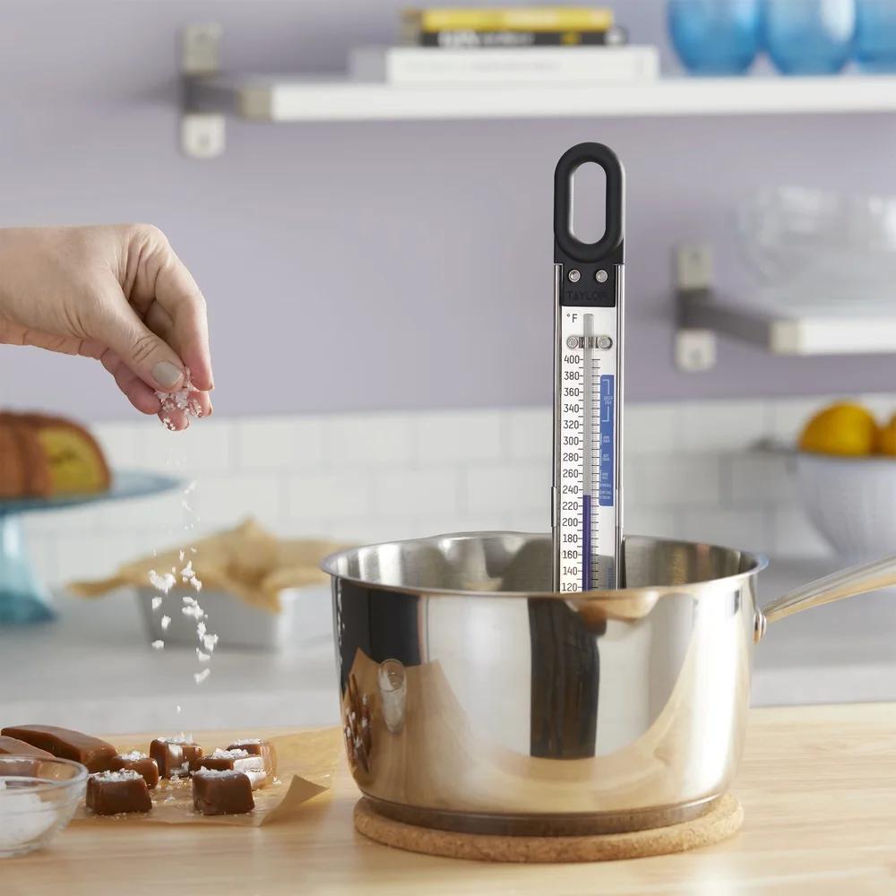 Stainless Steel Candy Thermometer with Adjustable Clip Analog Paddle Deep Fry Cooking Tool Professional Kitchen Thermometer