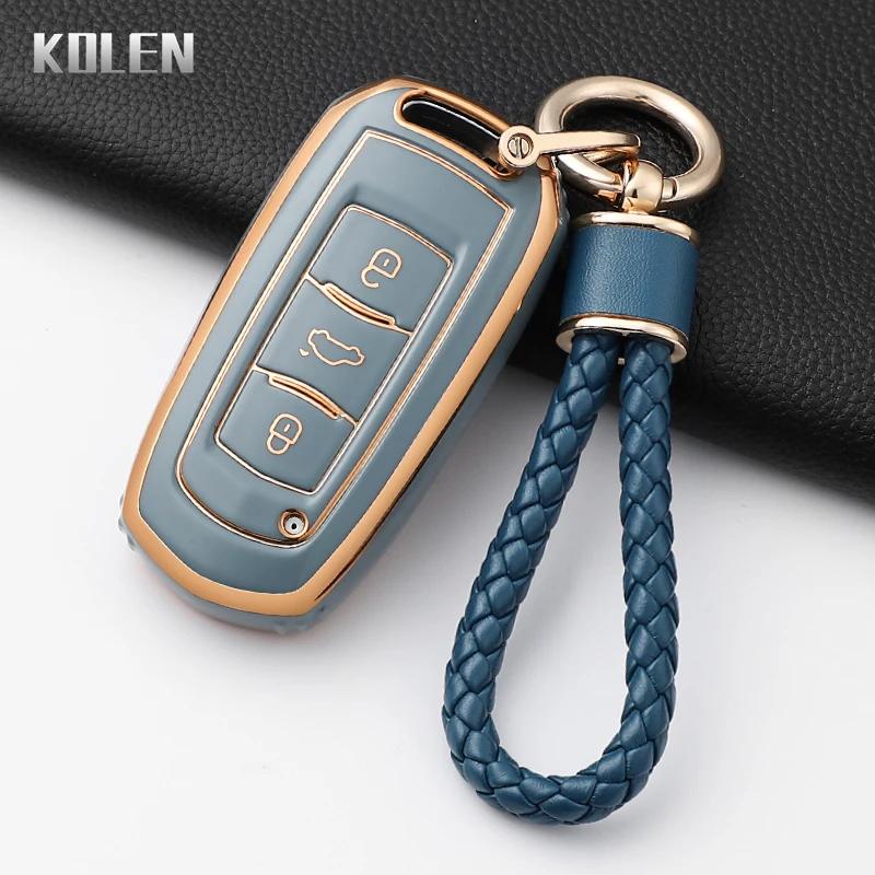 Fashion Tpu Car Key Case Cover For Geely Emgrand 7 Gx3 Atlas Gs Nl3 Gili Emgrand 7 Ex7 Gt Gc9 Protected Shell Fob Accessories