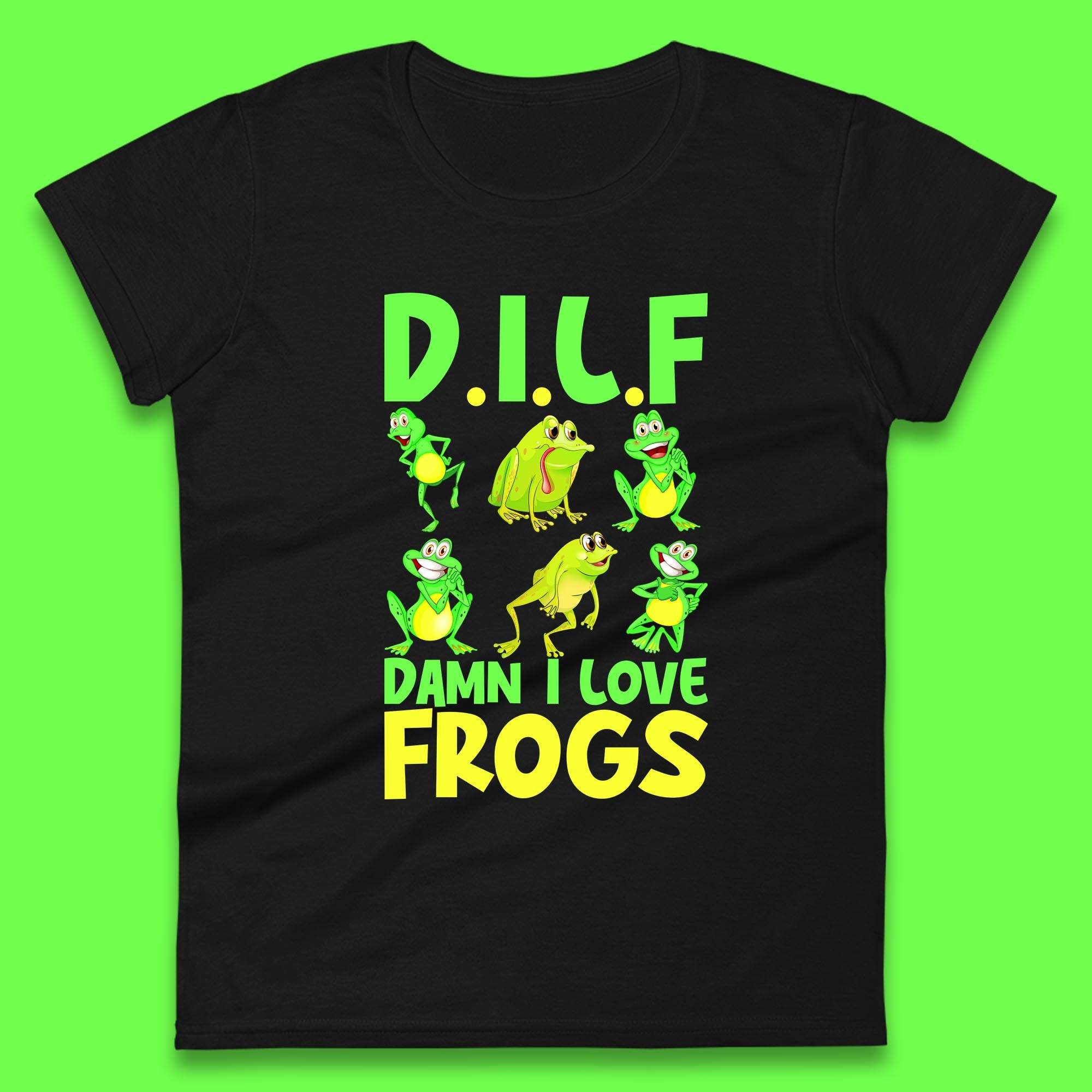 Dilf Damn I Love Frogs Funny Saying Animals Vintage Frog Lover Womens Tee T Shirt Mens Tops Unisex Top L