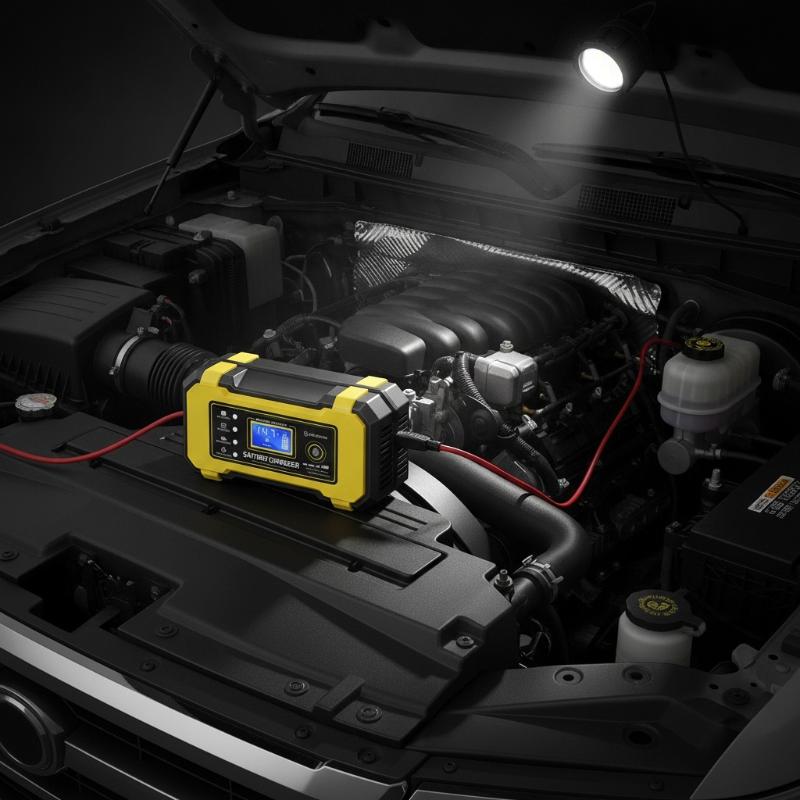 12V Smart Battery Charger And Repair Kit, Pulse Repair Charger 12V 4-100Ah, Portable Car Charger,Car Battery Charger