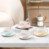 260Ml Ceramic Water Cup Coffee Cup Saucer Set Ins Pearlescent Glaze Afternoon Tea Cup Gift Box Ins Wind Set