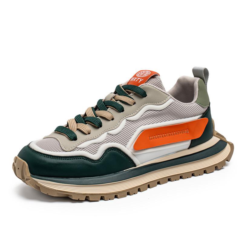 Men's Shoes Mesh Sports Shoes Spring and Summer New Casual Shoes Men's Breathable Thick-soled Travel Dad Shoes Running Shoes