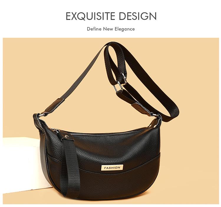 2025 Autumn/Winter Women's Top Layer Cowhide Shoulder Crossbody Bag