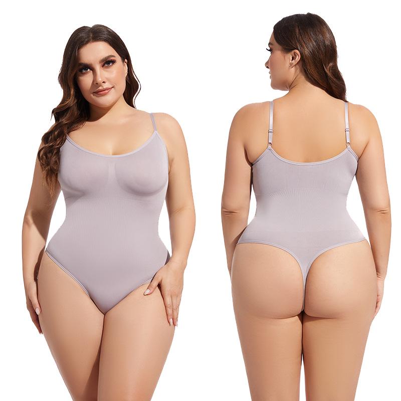 Seamless Plus Size Bodysuit: Tummy Control & Hip Lift One-Piece Shapewear