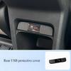 Car interior decoration accessories, rear charging port protective cover, anti dust USB protect for BYD YUAN UP PRO EV 2024 2025