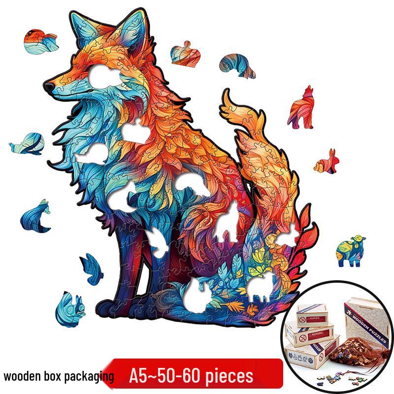 Irregular Animal Dog Penguin Wooden Puzzle in Stock